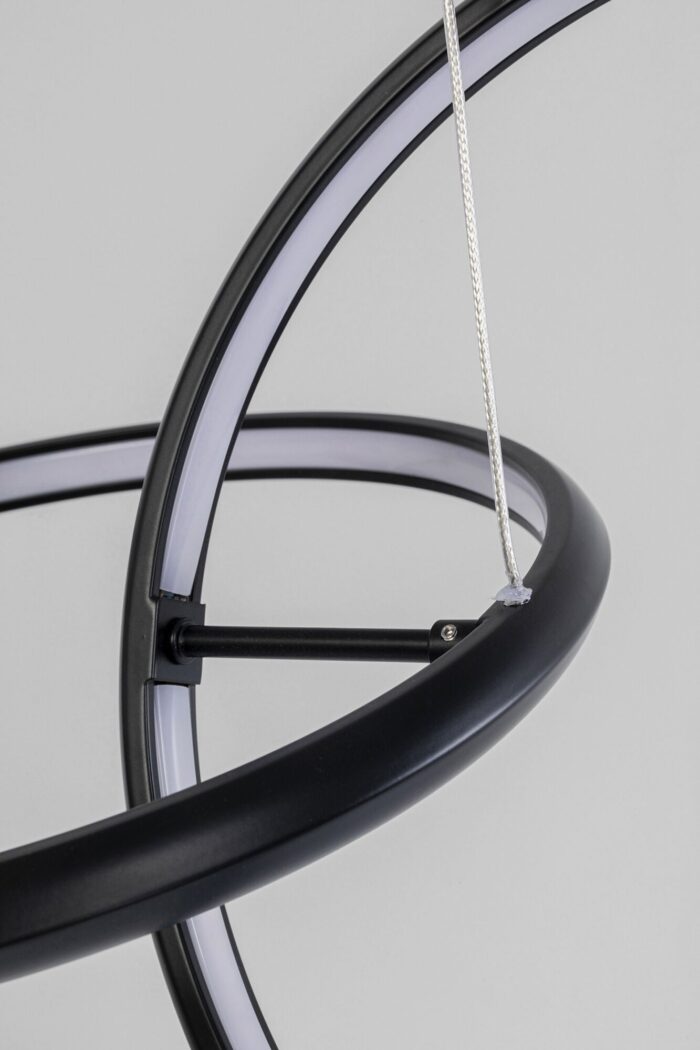 LUSTRĂ LED GALAXY NEGRU 155 CM