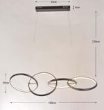 LUSTRĂ LED GALAXY NEGRU 155 CM