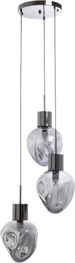 LUSTRĂ SUPERNOVA SMOKY TRE Ø45 CM GRI-ARGINTIU