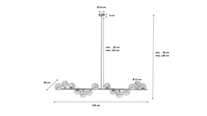 PENDUL SCALA BALLS NEGRU155CM