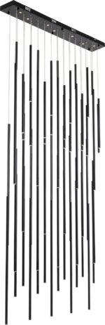LUSTRĂ LED XXL LIVING VEGAS DELUXE NEGRU 154X320 CM
