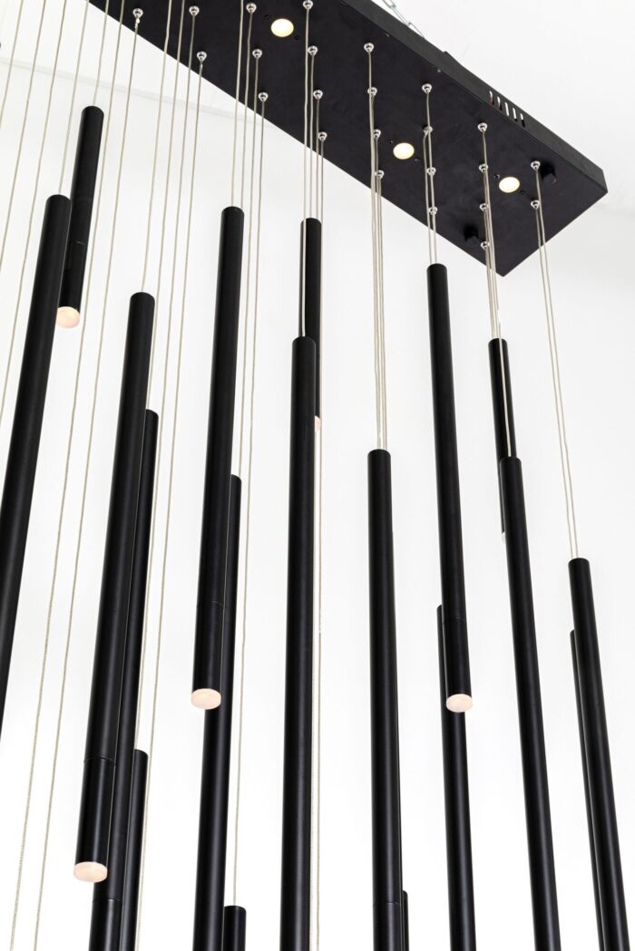 LUSTRĂ LED XXL LIVING VEGAS DELUXE NEGRU 154X320 CM