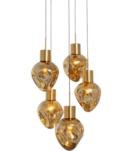 LUSTRĂ TIP PENDUL SUPERNOVA AMBER CINQUE Ø50 CM