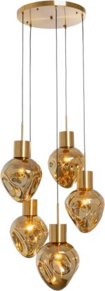 LUSTRĂ TIP PENDUL SUPERNOVA AMBER CINQUE Ø50 CM