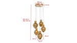 LUSTRĂ TIP PENDUL SUPERNOVA AMBER CINQUE Ø50 CM