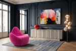 COMODA JOASA STUCCO GRI 160X45 CM
