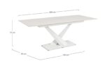 Masă Extensibilă Johannes 160/200x90 Alb – imagine 3