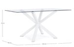 Masă May Picior Alb 160x90 – imagine 2