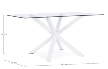 Masă May Picior Alb 160x90 – imagine 2