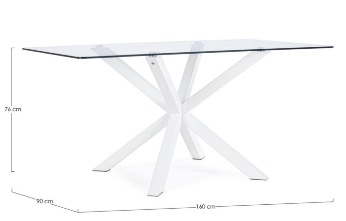Masă May Picior Alb 160x90 – imagine 2