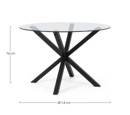 Masă Rotundă May Picior Negru Ø114 – imagine 2