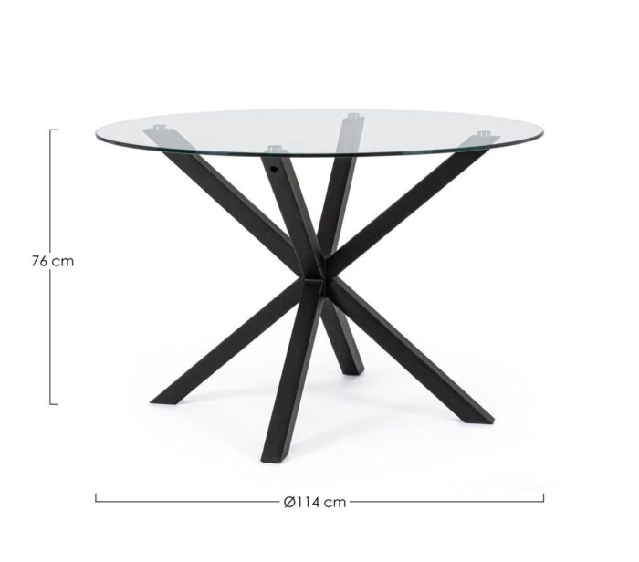 Masă Rotundă May Picior Negru Ø114 – imagine 2