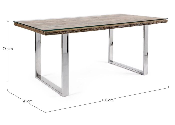 Masă Stanton 180x90 Cu Sticlă – imagine 2