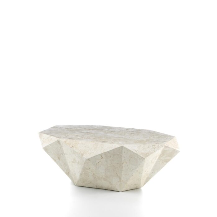 Măsuță de cafea Diamond Medium din piatră fosilă – imagine 2