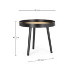 Măsuță De Cafea Rotundă Josine Negru Ø50
