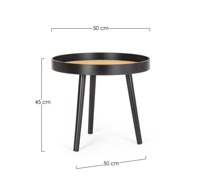 Măsuță De Cafea Rotundă Josine Negru Ø50