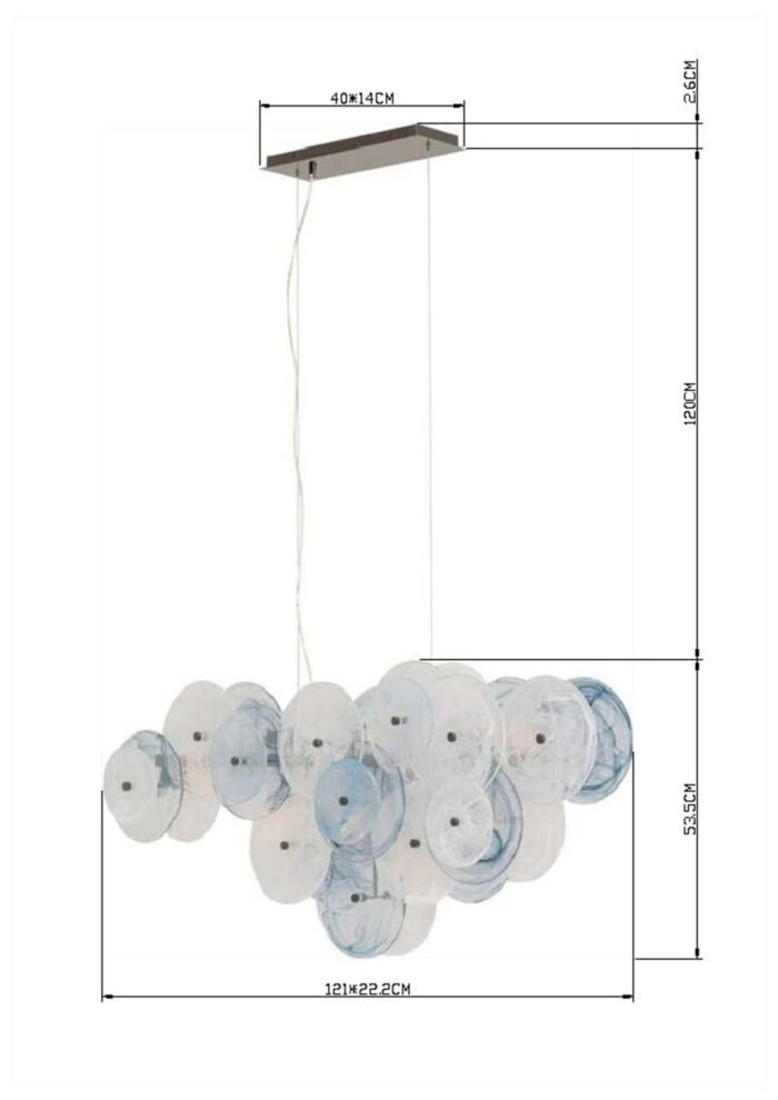 LUSTRĂ AQUAMARINE 121 CM