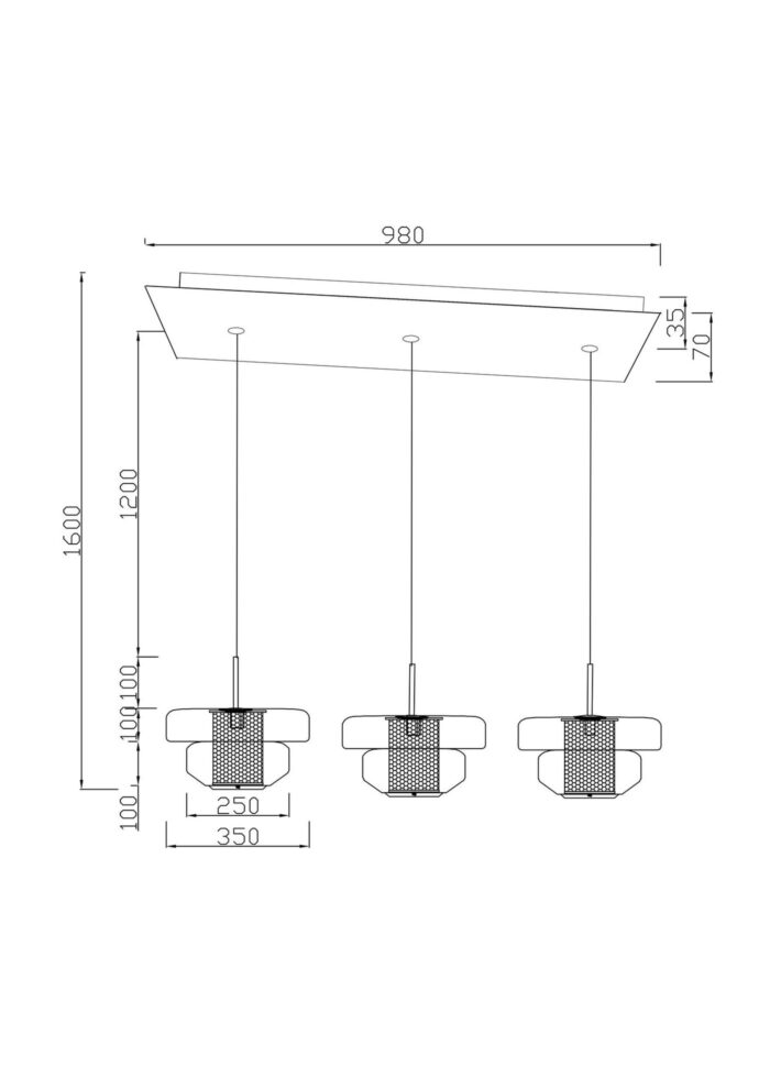 PENDUL ARCADIA ALBASTRU 125 CM
