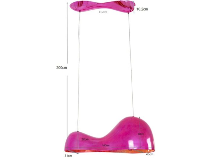 LUSTRĂ CLOUD BEAM DOUBLE ROZ 100 CM