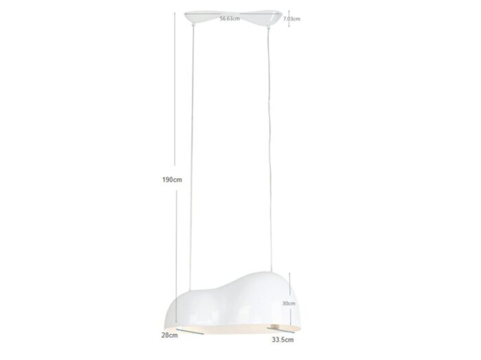 LUSTRĂ CLOUD BEAM DOUBLE ARGINTIE 70 CM