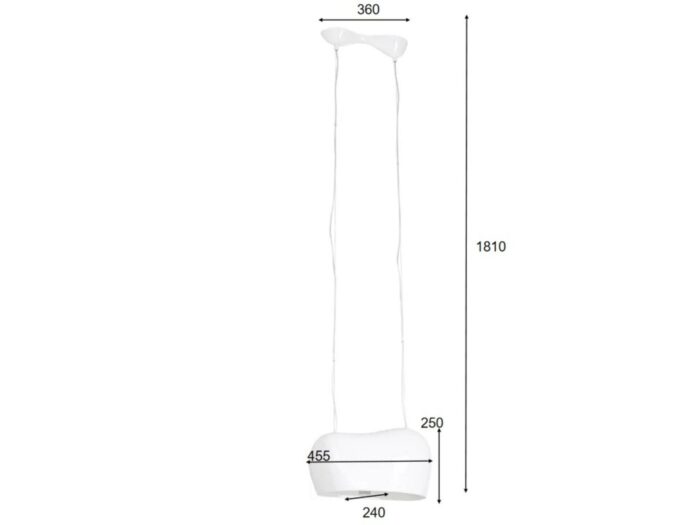 LUSTRĂ CLOUD BEAM DOUBLE ALBĂ 50 CM