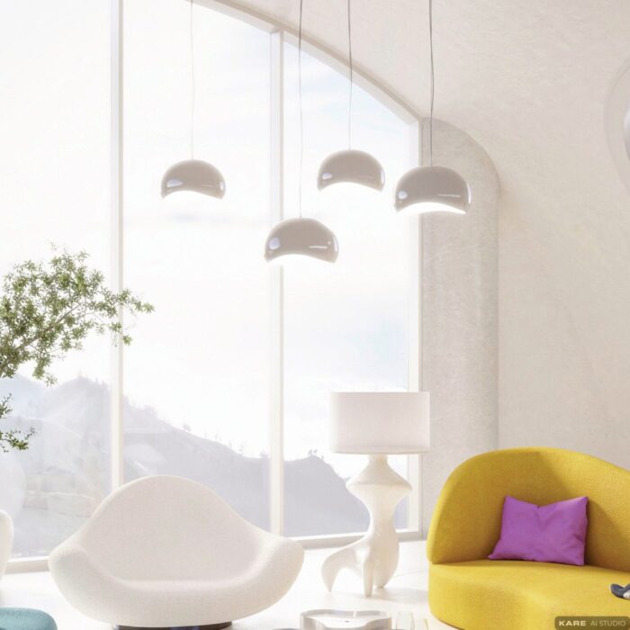 LUSTRĂ CLOUD BEAM ALB 45 CM