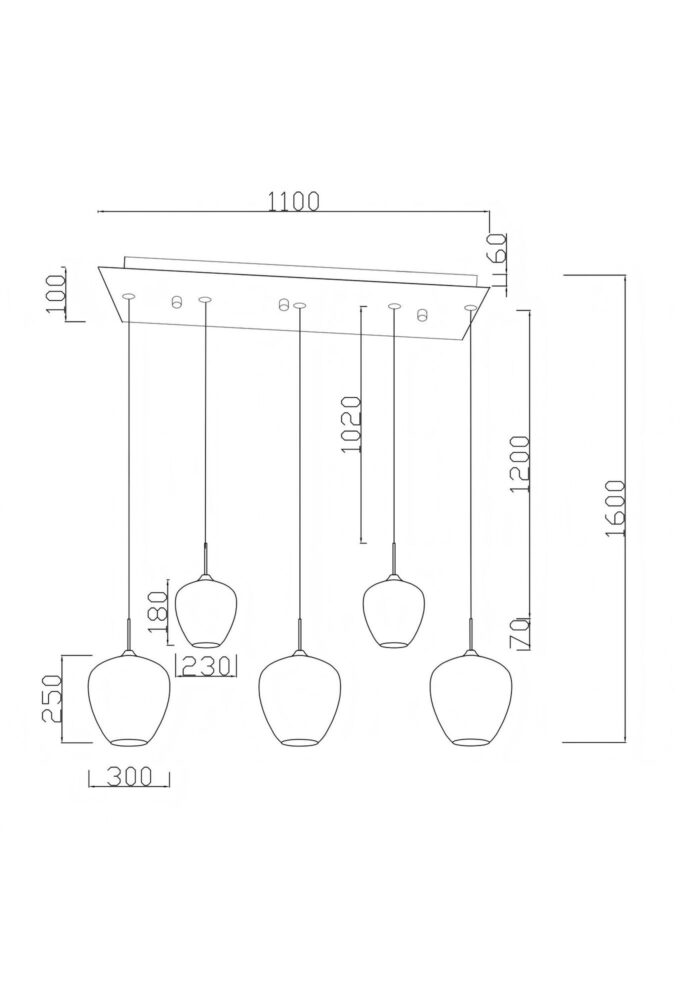 PENDUL SPHERE SMOKE FIVE 160 CM