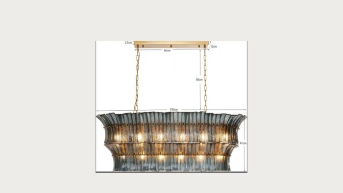 LUSTRĂ VENEZIA ALBASTRU 130CM