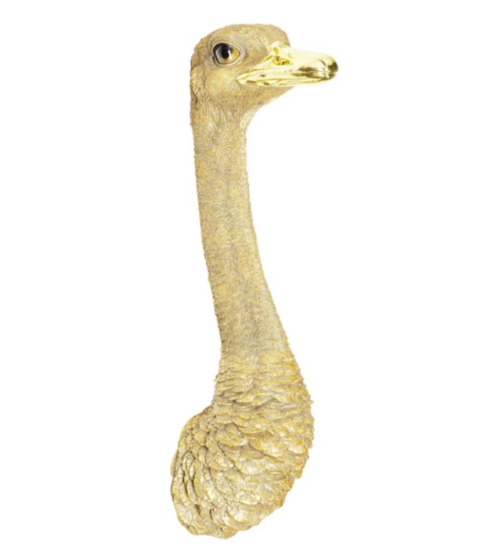 STRUT AURIU KARE DECORAȚUNE DE PERETE OSTRICH AURIU 72 CM - imagine 1