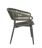 Scaun Algaida Antracit/Verde cu Cotiere