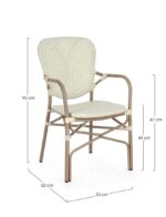 Scaun Cadeira Tiffany cu Cotiere