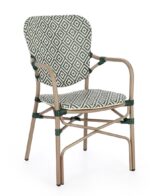 Scaun Cadeira Verde cu Cotiere