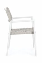 Scaun Caleta Alb Ja61 cu Cotiere