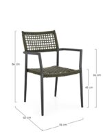 Scaun Caleta Antracit/Verde cu Cotiere