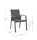 Scaun Cameron Antracit Gk52 cu Cotiere