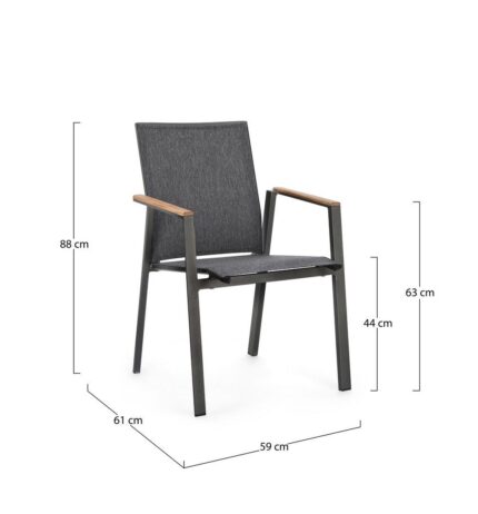 Scaun Cameron Antracit Gk52 cu Cotiere