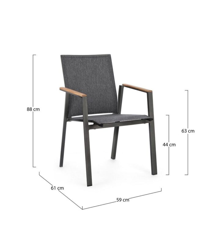 Scaun Cameron Antracit Gk52 cu Cotiere