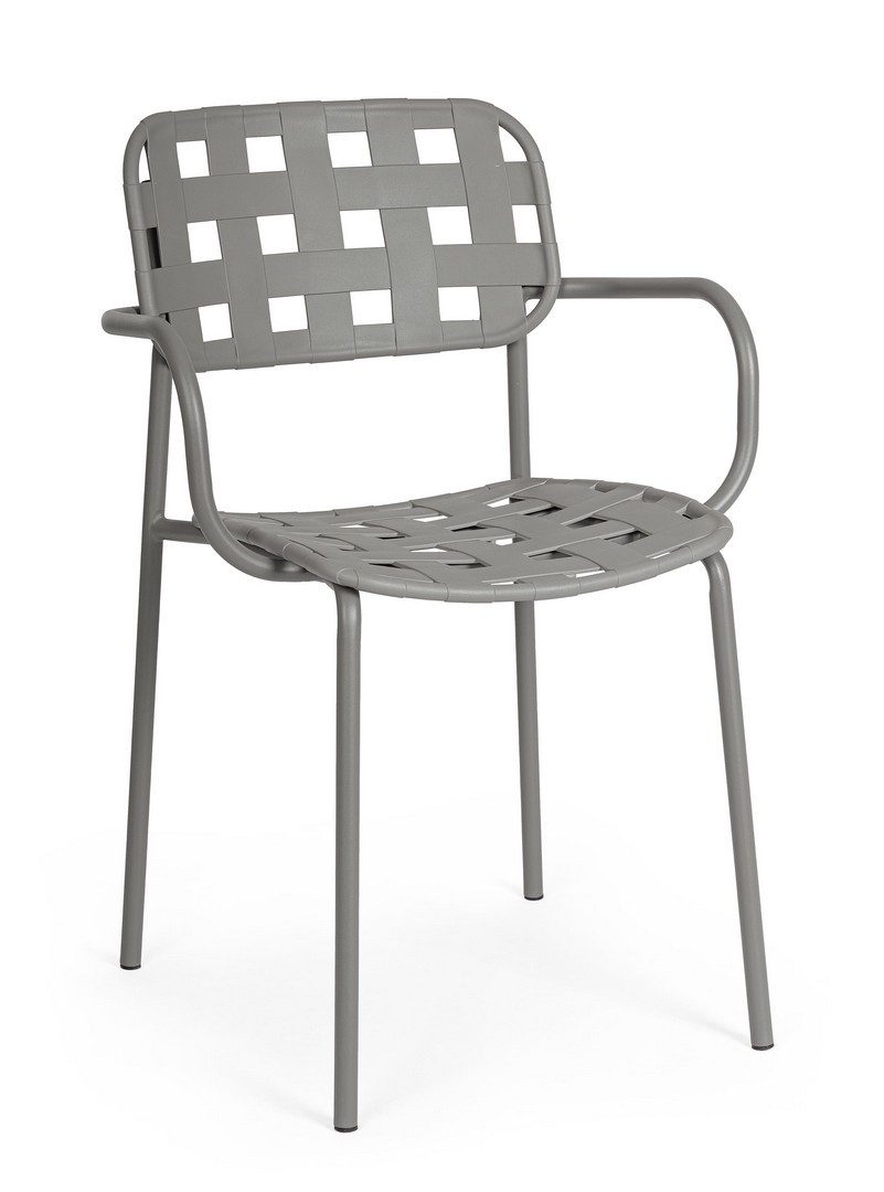 Scaun Clover Gri cu Cotiere Scaun Clover Gri cu Cotiere