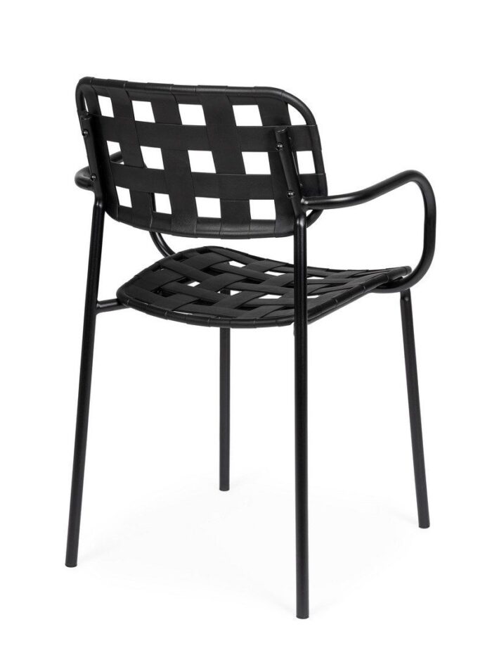 Scaun Clover Negru cu Cotiere