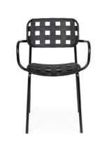Scaun Clover Negru cu Cotiere