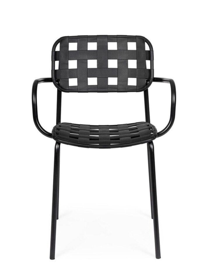 Scaun Clover Negru cu Cotiere
