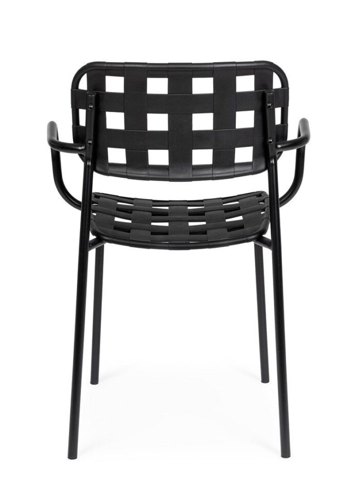 Scaun Clover Negru cu Cotiere