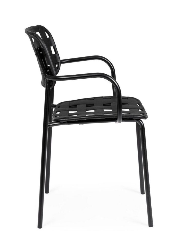 Scaun Clover Negru cu Cotiere