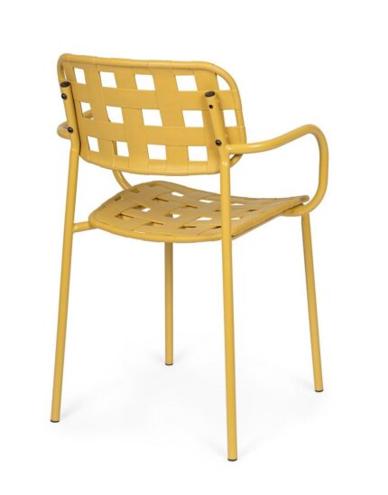Scaun Clover Ocru cu Cotiere