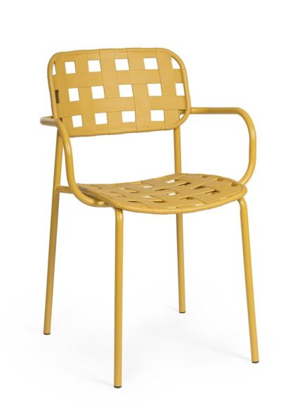 Scaun Clover Ocru cu Cotiere