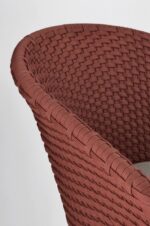 Scaun Coachella Scarlet cu Cotiere cu Pernă