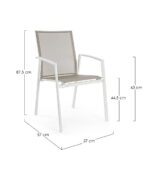 Scaun Cruise Alb Gk50 cu Cotiere
