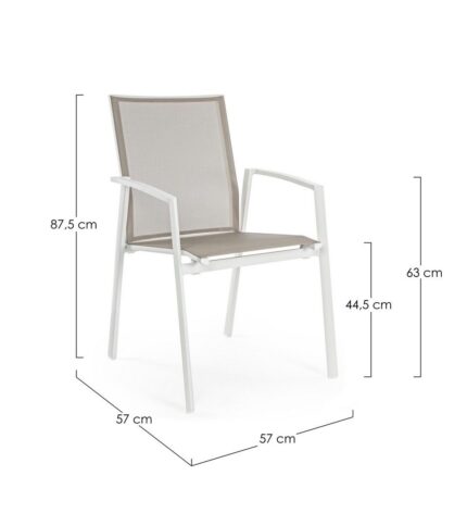 Scaun Cruise Alb Gk50 cu Cotiere