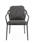 Scaun Edvige Antracit Jx55-Carbon cu Cotiere cu Pernă