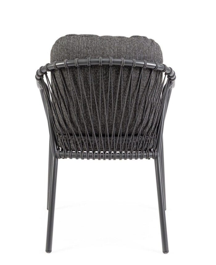 Scaun Edvige Antracit Jx55-Carbon cu Cotiere cu Pernă